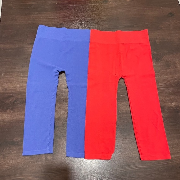 2 Pairs of Bamboo Orange Fashion Village Leggings - Picture 1 of 5